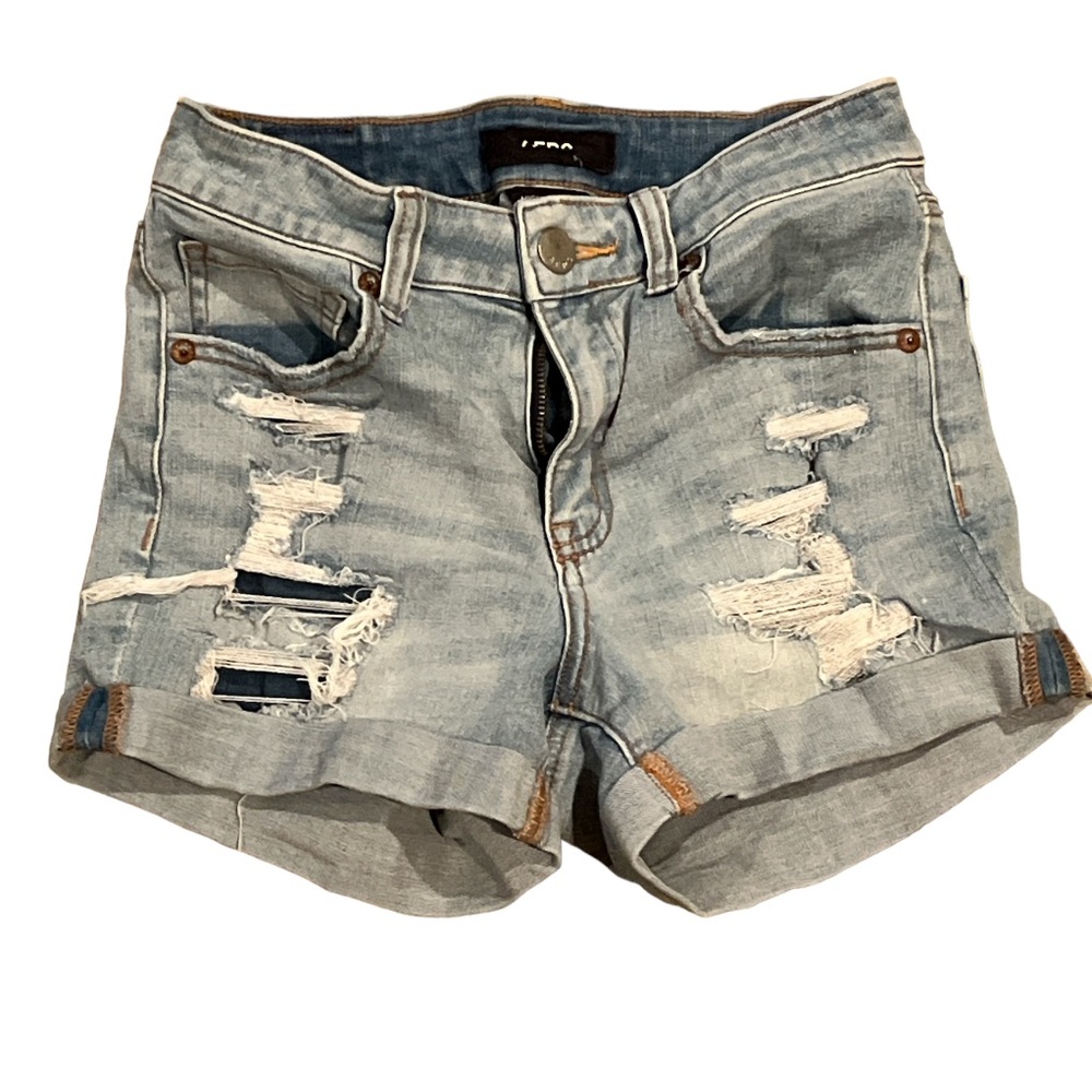 Aero high rise midi Jean shorts